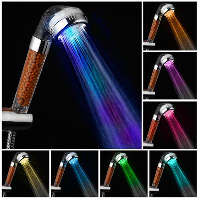1 Pezzo Fornitura LED Piccolo Colorato Ioni Negativi Doccia Colorato Lampeggiante Cambia Colore Doccetta Portatile