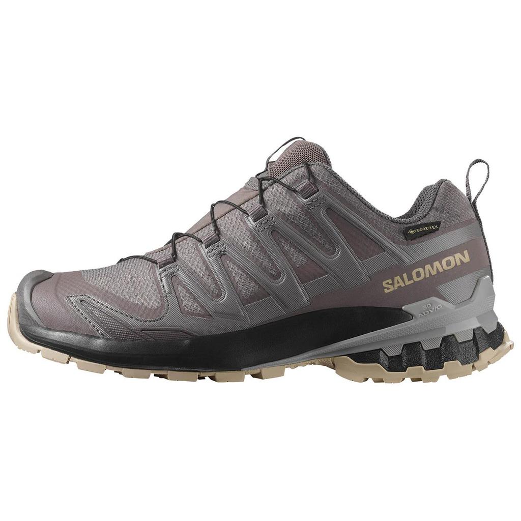 SALOMON XA Pro 3D V9 Gore-Tex Comfortable Versatile Non-Slip Durable Low-Top Hiking Shoes Women Hiking Shoes Gray Black L47744500