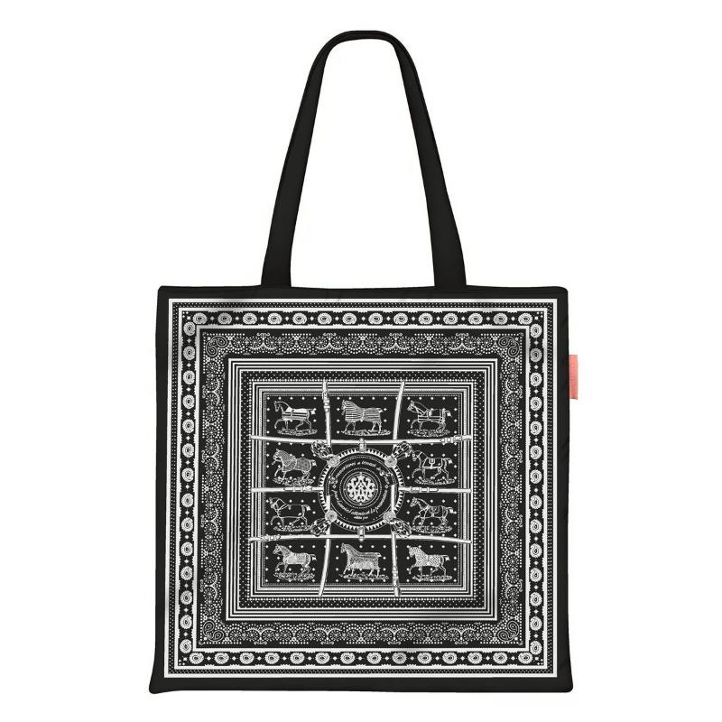 Printed Canvas Bag Women's Hand Bag Large Capacity Student Tutoring Shoulder Bag