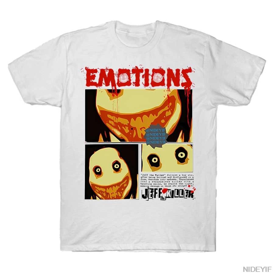 Jeff The Killer Creepypasta Tshirt for Men Women 100 Cotton T Shirts Short Sleeve Tops 2026 Fashion Casual Y2K Tshirt