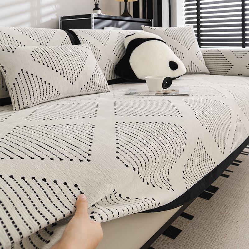 Chenille Sofakissen, Sommermatte, Rutschfestes Sitzkissen, Sommer Leichter Luxus Neu Sofabezug Überwurf Handtuch