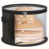 Clear Portable Collapsible Hat Storage Organizer With Zipper Large Front Window Design Fabric Material Hand Washable Holds 7 Oversized Hats