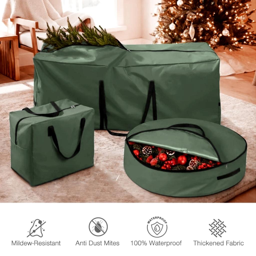 Artificial Tree Storage Bag Set Large Capacity Water Proof Oxford Cloth Xmas Tree Storage Bags Container