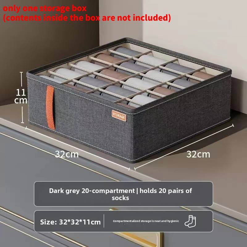 Underwear Storage Box With Dividers For Closet Organization And Drawer Use