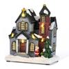 Resin Christmas  Church Village Lit Houses LED Lighted Collectible Building Figurines Home Desk Fireplace Decor Holiday Gifts
