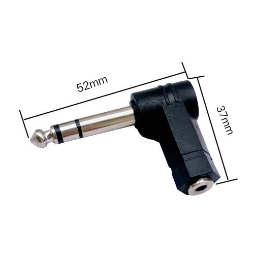 YINKE 3.5mm L-Shaped Stereo Converter Plug, Set of 2, Compatible with Headphones, Guitars, Keyboards, and Audio Devices, including Digital Pianos and