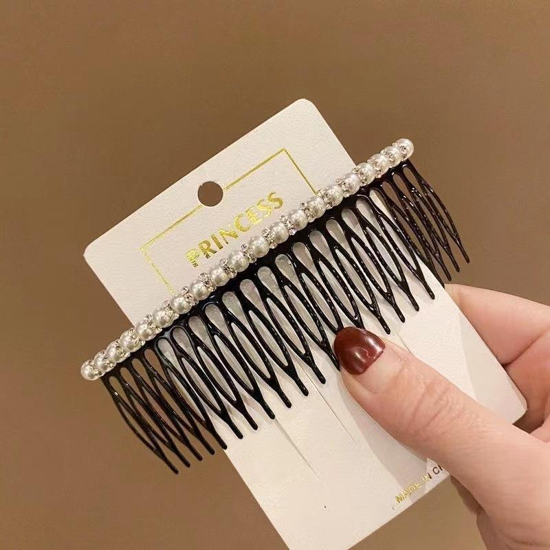 

3 шт. Перли Вставлений Чубчик Гребінець Підстрижений Гребінець для Волосся Універсальний Темперамент Нековзна Зубчаста Шпилька Ручної Роботи
