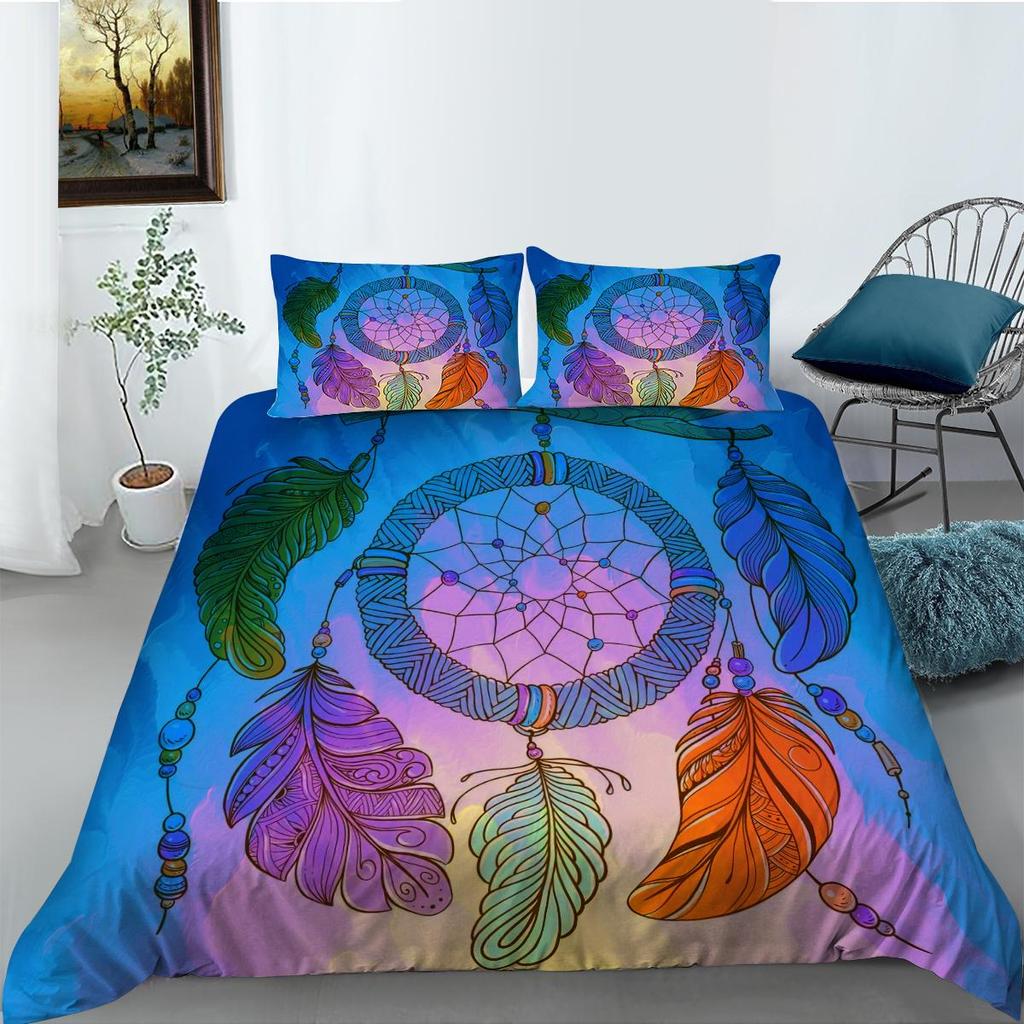 Bed 3D Dreamcatcher Print Duvet Cover Set Bedspreads Home Bed Clothes Quilt Covers Polyester Bedclothes Breathable