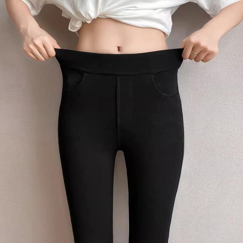 

Women s Plus Size Thick Velvet High Waist Leggings M (90-100 jin)