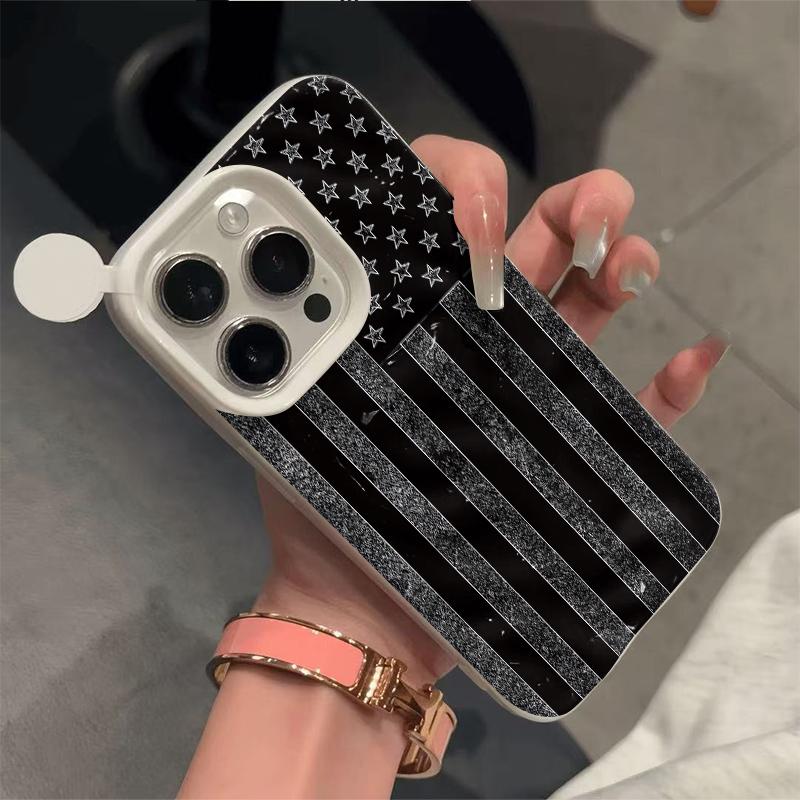 

Flag Of The United States 3D Irregular Wrinkle Meteorite Phone Cases For iPhone 17 16 15 14 Plus 13 12 11 Air Pro Max Glossy iPhone 14
