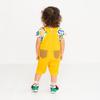 MIKIHOUSE HOT BISCUITS Boys and Size LL 6-Piece Overalls, Girls, Kids' Clothing, Yellow, (100-110cm), 72-3301-495