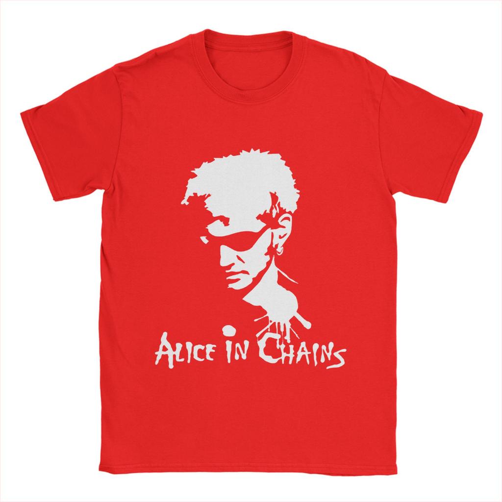 Alice in Chains Band Men's T Shirts Cool Tees Short Sleeve Crew Neck T-Shirt 100% Cotton 4XL 5XL Tops