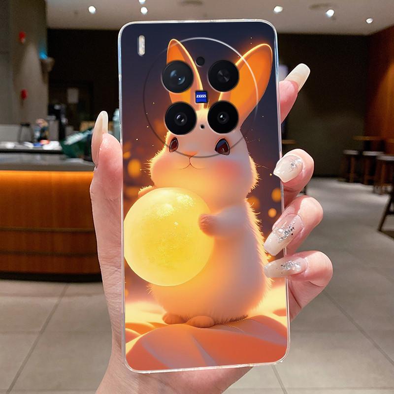 Trendy Fashion Erupting Volcano Pattern Phone Case For Vivo X300 Pro Clear TPU Soft Cover Anti-scratch Couple Protective Shell
