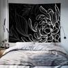 Cool Fashion Black Flower Tapestry Decoration Bedroom Dormitory Background Cloth Holiday Home Party Living Room Club Tapestry