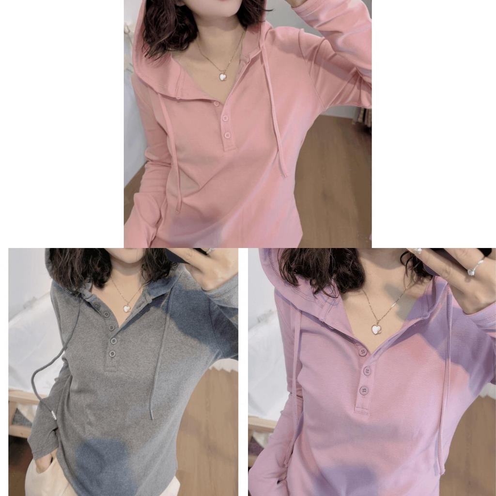 Camiseta Sudadera Minimalista de Manga Larga con Empalmes para Ropa Casual de Ocio