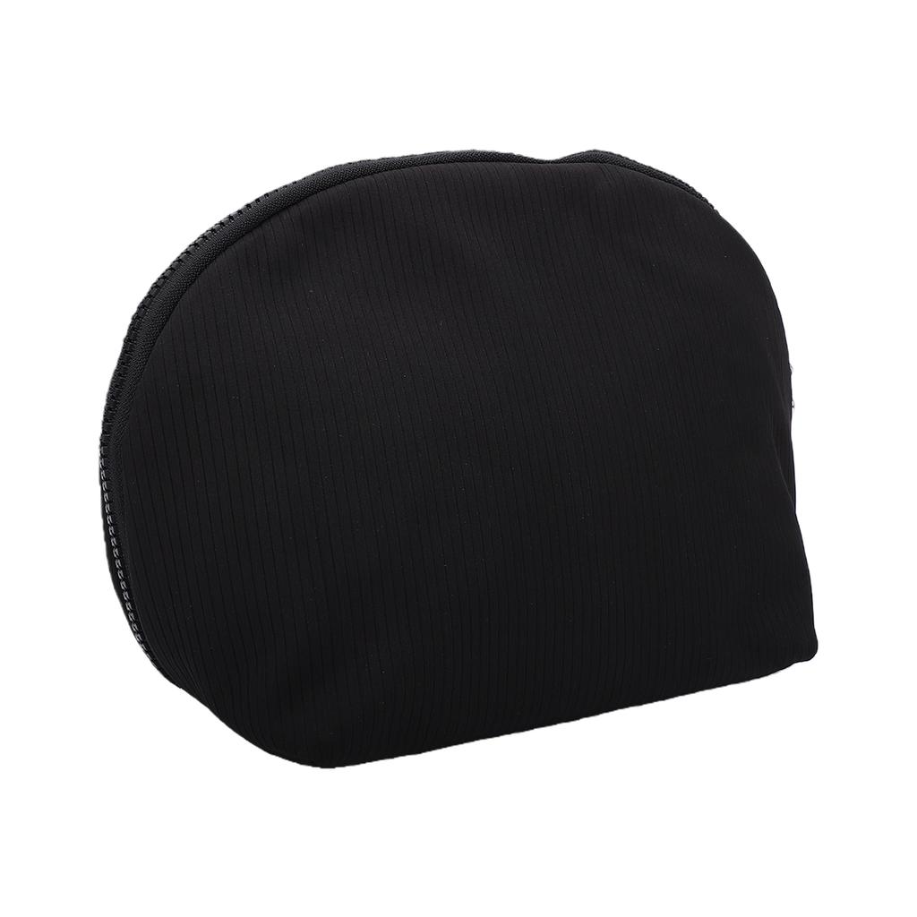 Reise Kosmetiktasche Muschelform Klappbar Kosmetik Make-up Tasche Organizer Wasserdicht Magnetisch 180 Grad Öffnung Schwarz L