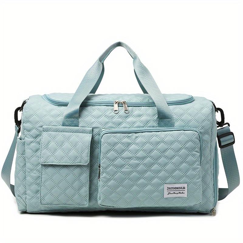 Women's Weekender Bag with Shoe Compartment & Expandable Toiletry Bag - Durable Oxford Fabric Travel Duffel, Spacious Overnight Tote for Gym, Hospital