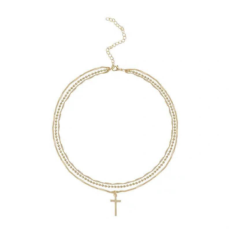 İlkbahar Kore Çok Katmanlı Y Şekilli Punk Choker Kolye