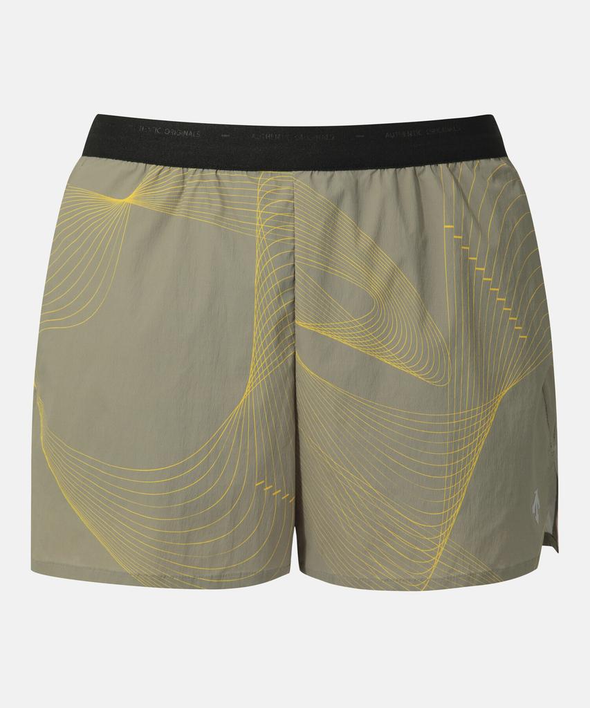 DESCENTE Running Brief Lined 3-Inch Shorts Yellow (Sq321Rhp73)