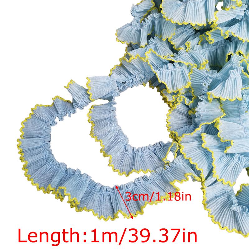 1PC Natural Drape Exquisite Soft Decoration Lightweight Strong Durability Wrinkle Comfortable Chiffon Embellishment 3CMx1M