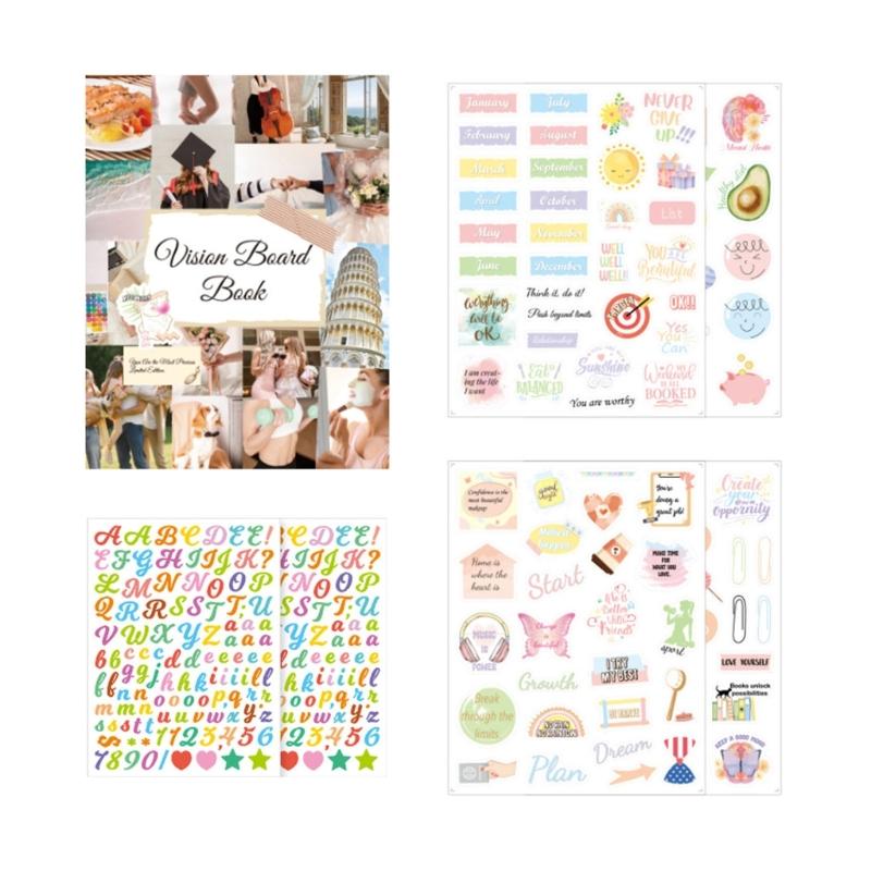 Artistic Decorative Scrapbook Sticker for Adults Students, Journaling Sticker Book Aesthetic Sticker Scrapbook Sticker