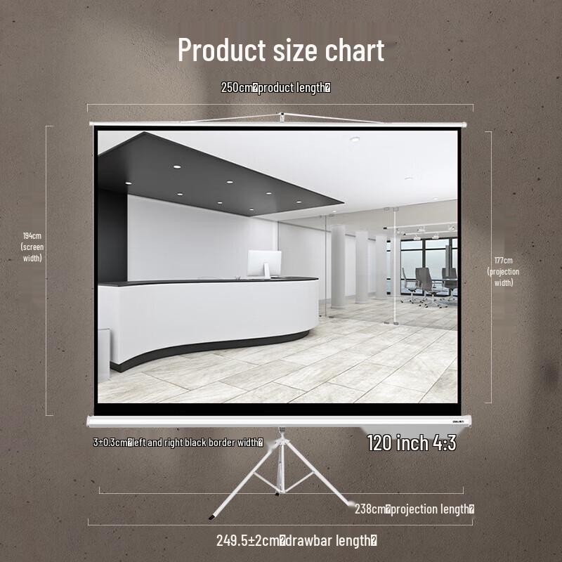 Deli 50494 Projector Screen with Stand