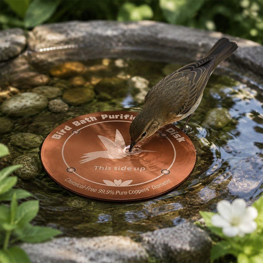 Copper Bird Bath Purification Disk 10cm Feeder Tray New Bird Bath Water Fountain  Outdoor