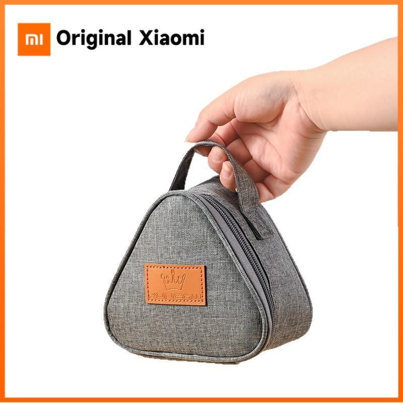 Xiaomi Mini Triangular Aluminum Foil Thermal Lunch Tote Portable Insulated Cooler Bag For Student Bento Lunch Box Carry Storage Handbag