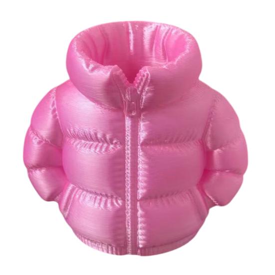 Pencil Case Down Jacket-Shaped Large Capacity Storage Organizer for Makeup Brushes And Stationery