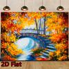 2D Plane 1 Piece of Autumn Landscape Painting Suitable for Living Room Bedroom and Office.