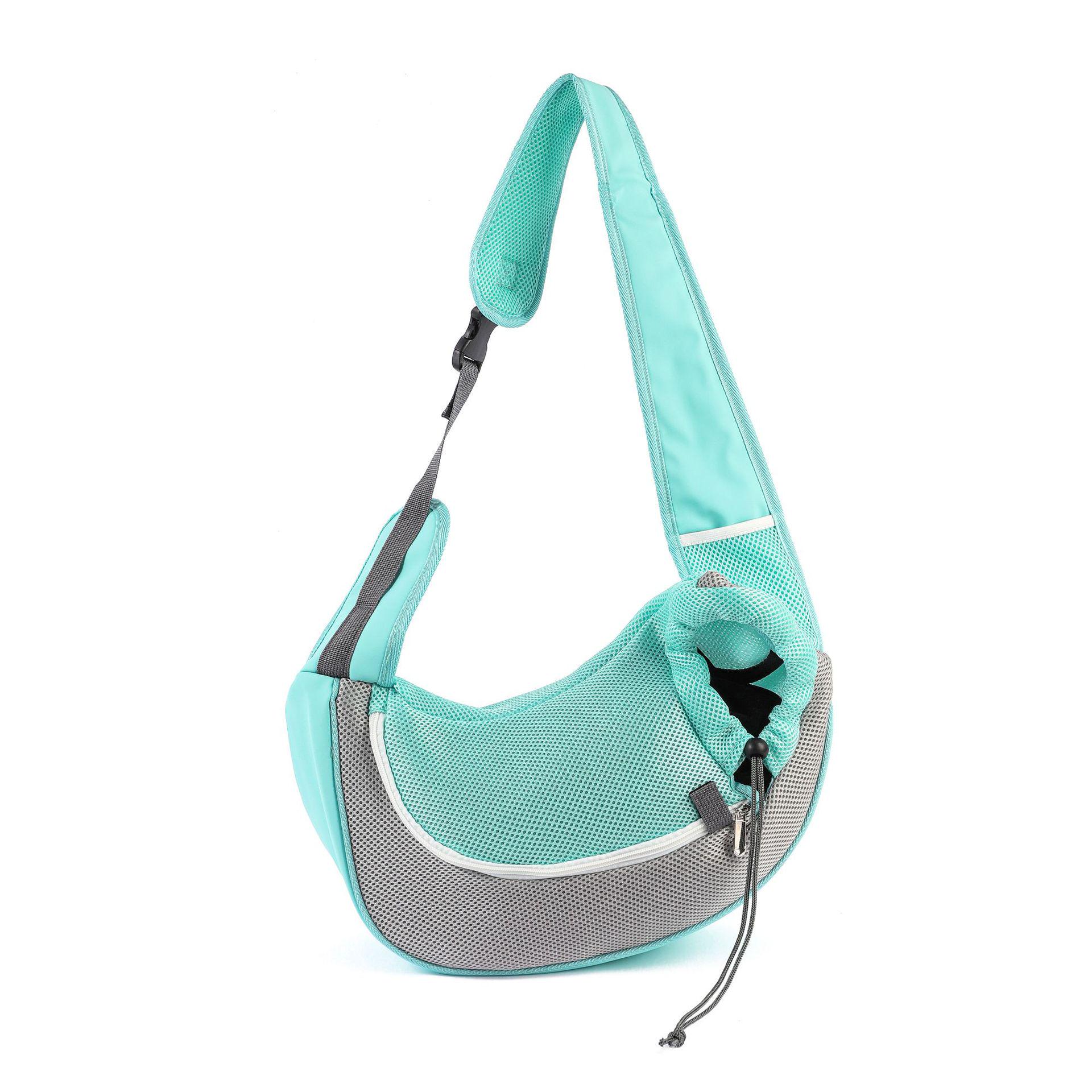

Breathable Mesh Pet Crossbody Bag - Lightweight, Large Capacity for Outings Small бирюзовый зеленый