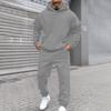 European and American Autumn/winter New Fleece-lined Fashion Men's and Women's Sweatshirt Set, Casual Loose Long-sleeve Hoodie
