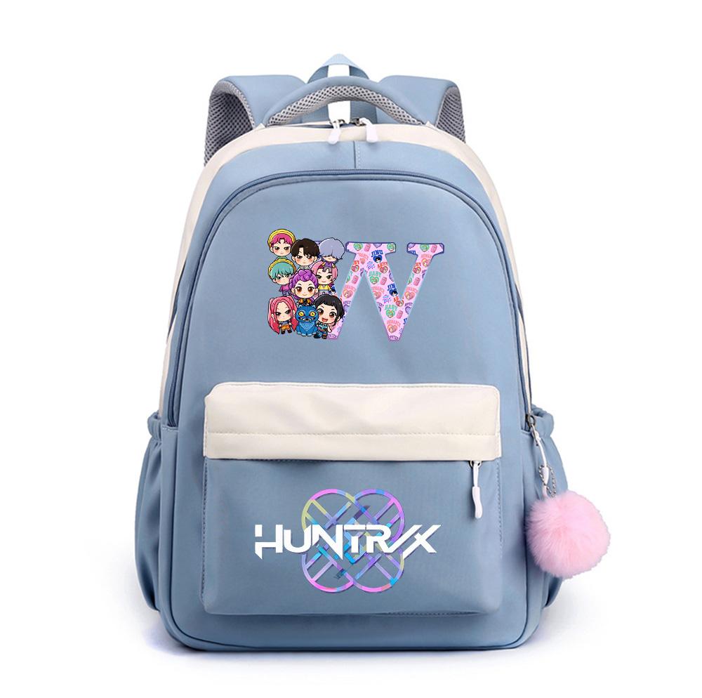 26 English Letter K-Pop Printed Backpack for Teenger Student Girl Boy Schoolbag Bookbag Kid Gift Women Large Capacity Waterproof Travel Bag Mochila