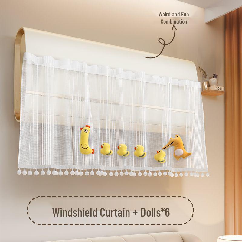 Duvara Monte Bebek Güvenli Klima Kalkanı: Tül Perde ile Doğrudan Darbeleri ve Tozu Önler