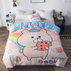 1Pcs Cartoon Dinosaur Duvet Cover 100% Cotton Skin-friendly Breathable Zipper Quilt Cover for Kids Boys Girls Bedroom Decor