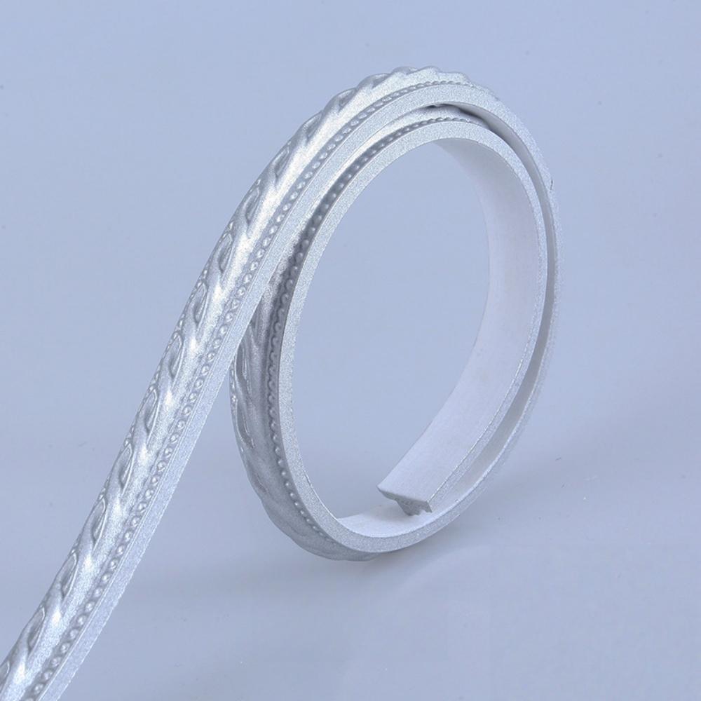 1pc 1M/39.37in Home Decorative Trim Line Self-Adhesive Soft Line Ceiling Baseboard Decor Gap Strip Wall Molding Line 3D Sticker