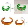 1Pcs Personalized Colorful Clear Cuff Bangle Jewelry Sweet Geometric C-Shaped  Resin Open Bracelet For Women
