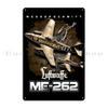 Segno Metallica Aereo Luftwaffe Me 262 Retro Cinema Decorazione Murale Personalizzata Club Segno di Latta Poster