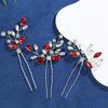 3pcs Handmade Rhinestone Hairpin Sparkling Women Tiara Stylish Bride Hair Accessories  Girl