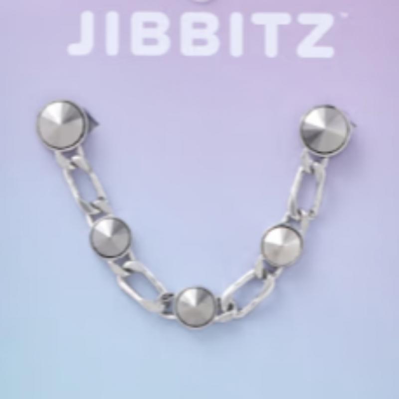 Crocs Silver Lux Studded Chain Gibitz Pack