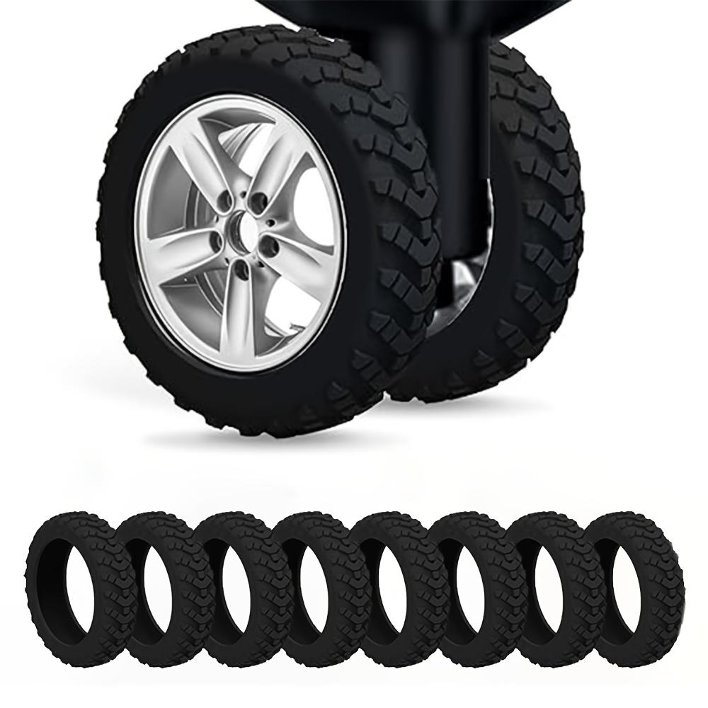 32pcs Shock-Proof Silicone Luggage Wheel Covers, Durable Waterproof Smooth Rolling Design, Easy to Install Travel Accessories Set, Worry-Free Travel