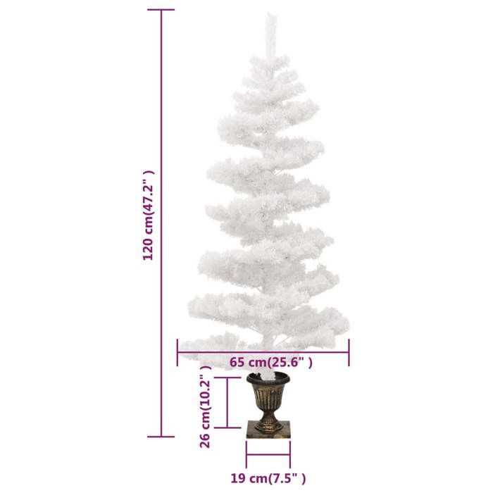 VidaXL Arbre de Noël Hélicoïdal Pré-éclairé avec Pot, Sapin de Noël avec LED, Décoration de Vacances, Ornement de Fête 344652