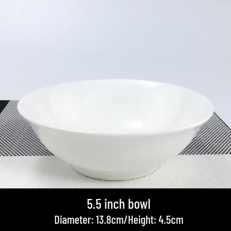 Pure White Ceramic Conical Serving Bowl