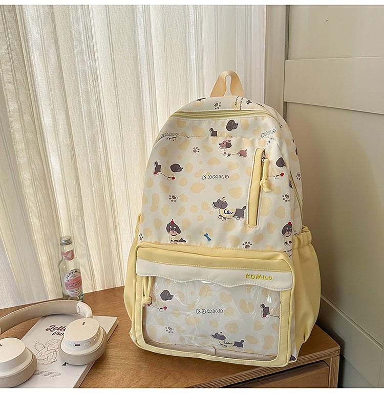 Schoolbag New High-value Japanese Fresh and Sweet Cute Puppy Backpack Junior High School Students Lightweight Large-capacity Backpack