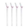 Creative Butterfly Glass Straws Reusable Eco Friendly Straight Bend Straws Clear Straws Bar Tool Cocktails Drinking Straw