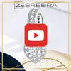 Charms Hanging Heart 925 Bead Pendant With Cubic Zirconia S925