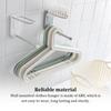 Clothes Hanger Wall Mounted Plastic Household Laundry Room Hanging Coat Drying Holder Stand Punch Free Organizer Hook