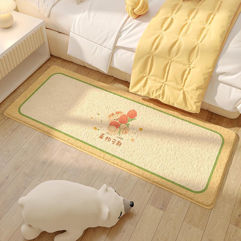Children'S Room Carpet Bedroom Bedside Blanket Long Strip Baby Anti-Drop Floor Mat Living Room Sand Non-Slip Imitation Cashmere Crawling Mat