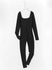 Square Neck Solid Color Ribbed Yoga Sports Pants Women Tight Sexy Cuffed One Piece Jumpsuit Fashion Beach Vacation Elegant Outfit