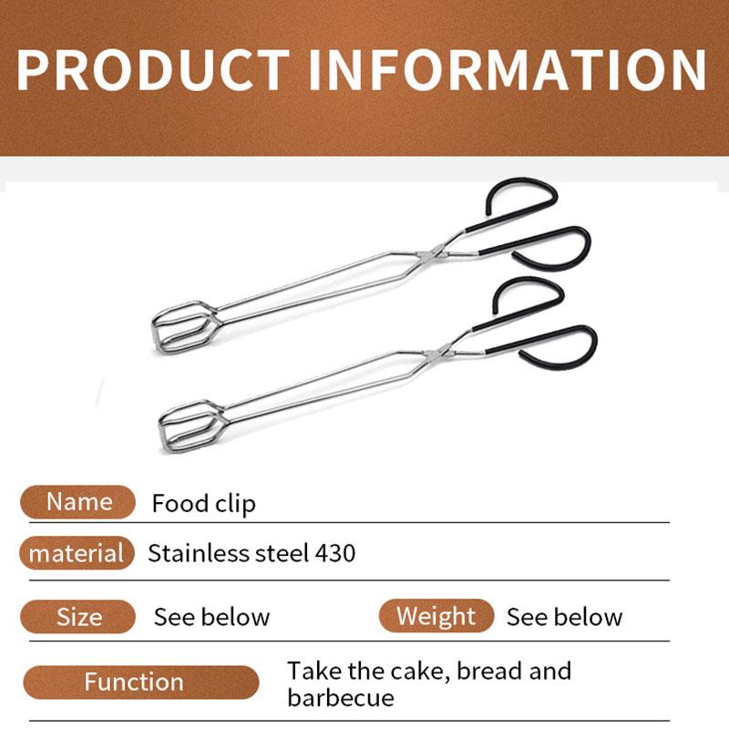 Extra Long Scissor Tongs 41cm Stainless Steel Barbecue Grilling Tongs Barbecue Clip BBQ Tool Kitchen Accessories For Camping
